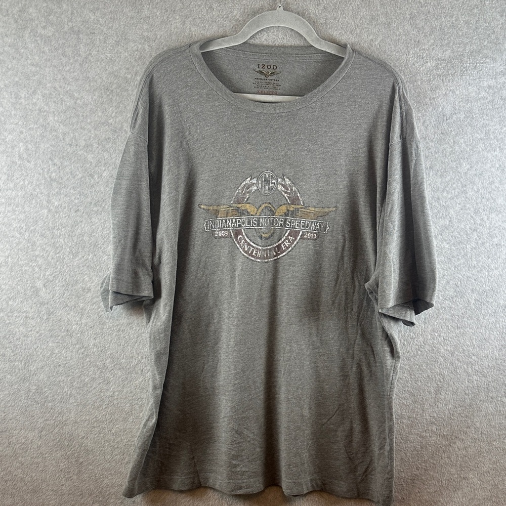 Izod Gray Indianapolis Speedway Logo Short Sleeve Tee